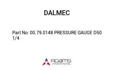 00.79.0148 PRESSURE GAUGE D50 1/4