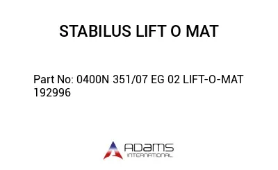 0400N 351/07 EG 02 LIFT-O-MAT 192996