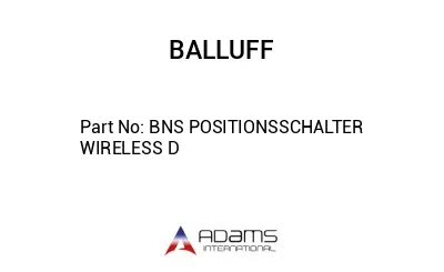 BNS POSITIONSSCHALTER WIRELESS D									