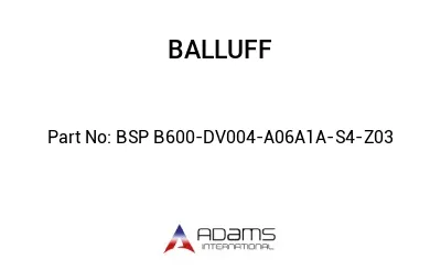 BSP B600-DV004-A06A1A-S4-Z03									