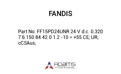 FF15PD24UNR 24 V d.c. 0.320 7.6 150 84 42.0 1.2 -10 ÷ +55 CE; UR; cCSAus;