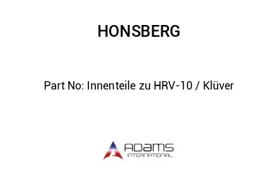 Innenteile zu HRV-10 / Klüver