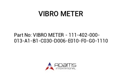 VIBRO METER - 111-402-000-013-A1-B1-C030-D006-E010-F0-G0-1110